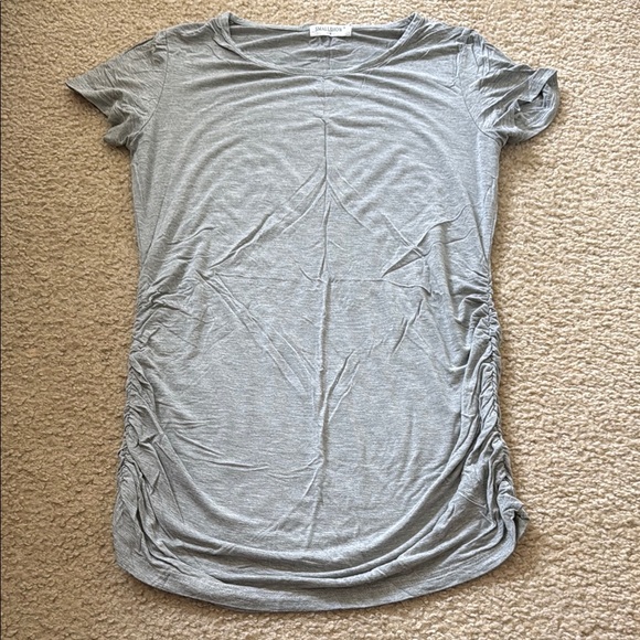 Women's Short Sleeve Maternity Tees - Gray, Green, and Black - Picture 3 of 6